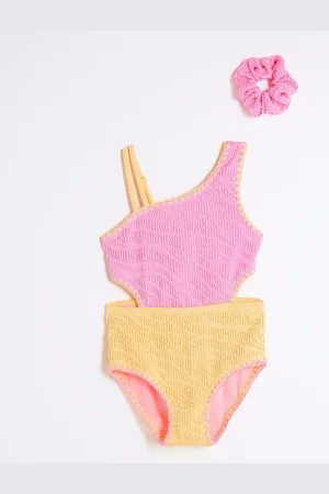 River Island Girls Blocked Textured Swimsuit11