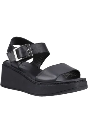 Hush Puppies Beatrix Wedge Black Sandalseu37