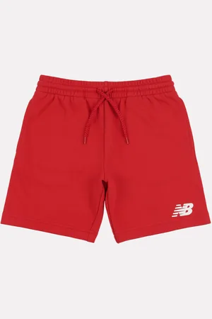 New Balance Boys 100% Cotton French Terry Stacked Logo Shorts12