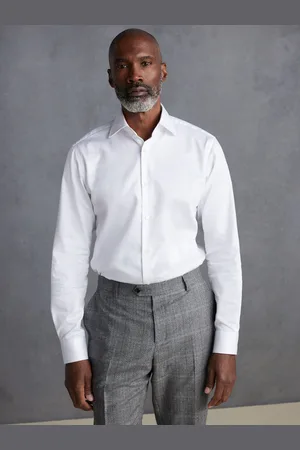 Next Slim Fit Signature Long Sleeve 100% Cotton Shirt With Cutaway Collar39cm R (UK 15.5 R)