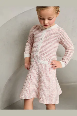 Lipsy London Mini Boucle Sequin Knit 100% Cotton Dress (0mths-6yrs)5