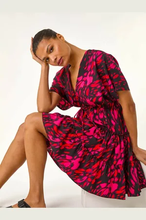 Roman Abstract Print Boho Mini Dress44