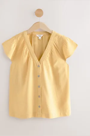 Next Button Down Ruffle Sleeve Top42