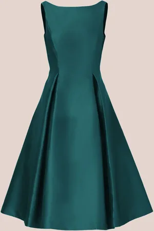 Adrianna Papell Green Sleeveless Tea Length Dress40