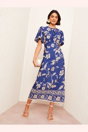 Friends Like These Satin Puff Sleeve Midi Dress40