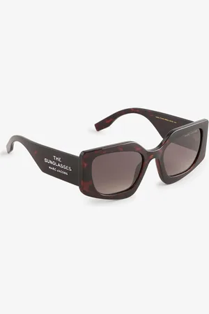 Marc Jacobs Prostokątne okulary przeciwsłoneczne HavanaJeden