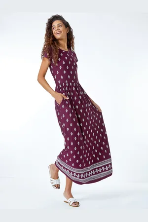 Roman Paisley Border Print Maxi Dress40