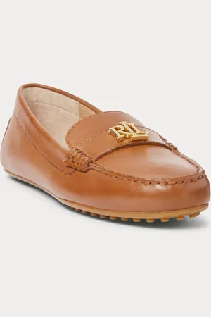 Ralph Lauren Barnsbury Nappa Leather Tan Brown Loafers ShoesEU 39 (UK 6)