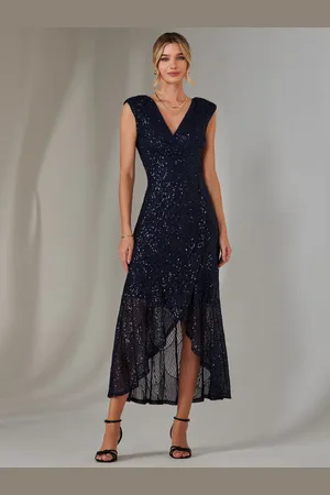 Jolie Moi Sequin Ruffle Hem Maxi Dress38