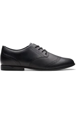 Clarks Leather Finja Brogue Youth Shoes6 EU39.5H