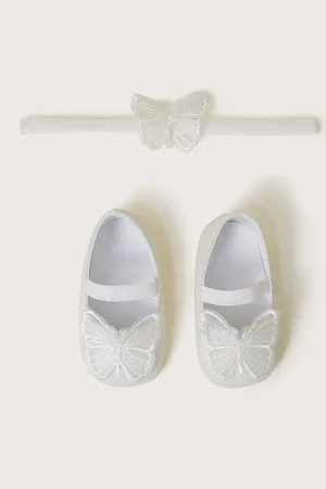 Monsoon Baby Sparkle Butterfly Booties and Headband Set7480 cm