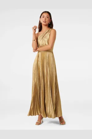 Forever New Jayla Metallic One Shoulder Maxi Dress34