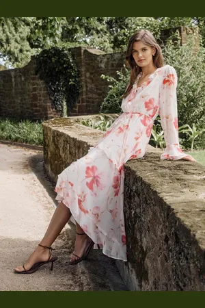Forever New Kya Long Sleeves Frill Midi Dress34