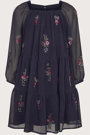 Monsoon Embellished Chiffon Dress5 lat (110 cm)