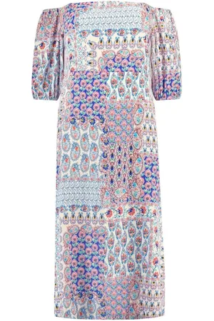 Live Unlimited London Curve Multi Mosaic Print Bardot Maxi Dress48