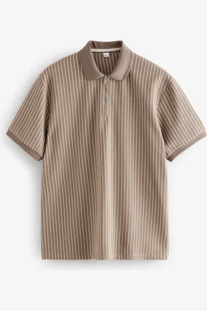 Next Vertical Stripe Quarter Zip Polo ShirtXS