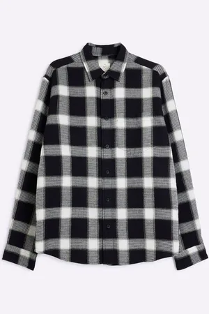 River Island Waffle 100% Cotton Check ShirtXS