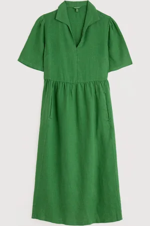 Seasalt Cornwall Petite Fen Violet Midi 100% Linen Dress48