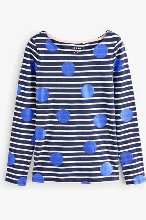 Boden Ella Long Sleeve 100% Cotton Breton T-Shirt38