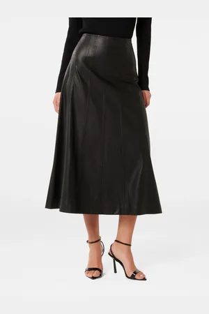 Forever New Renley Vegan Leather Midi Skirt34