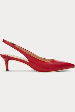 Ralph Lauren Red Lolah II Patent Leather Slingback Pump Heeled ShoesEU 38.5 (UK 5)