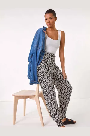 Roman Abstract Tie Pocket Trousers40