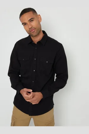 Threadbare Popper Closure Long Sleeve 100% Cotton ShirtS