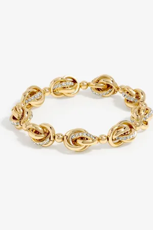 Jon Richard Tone Crystal Knot Stretch BraceletJeden