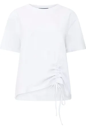 French Connection Cotton Rallie Ruched T-ShirtS
