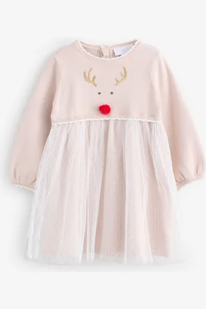 The White Company Pink Jingles Knit and Tulle Dress9