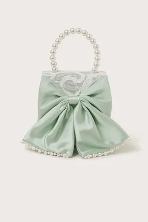 Monsoon Pearly Bow Bridesmaid Lace BagJeden