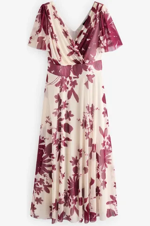 Scarlett & Jo Isabelle Winter Print Float Sleeve Maxi Dress50