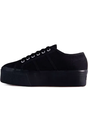 Superga Black Canvas 2790 Flatform TrainersEU 35.5 (UK 3)