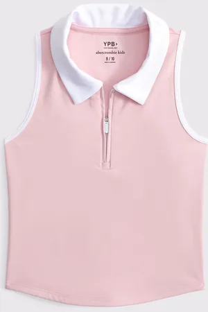 Abercrombie & Fitch Active Athleisure Zip Neck Polo Crop Top146152 cm