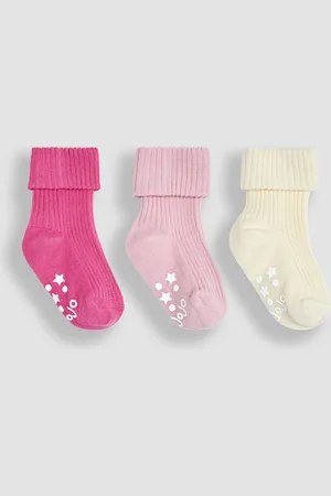 JoJo Maman Bébé 3-Pack Ribbed SocksDo 6 miesięcy (50