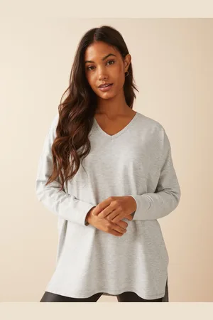 Friends Like These Soft Jersey V Neck Long Sleeve Tunic Top44