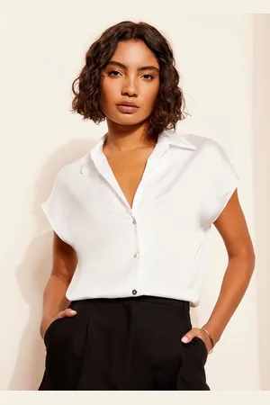 Friends Like These Short Sleeve Satin Button Through Shirt42
