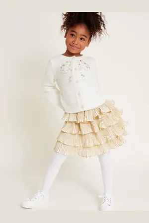 Monsoon Pleated Ruffle Satin Skirt7