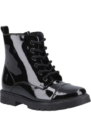 Hush Puppies Senior Lauren Black Patent Shoesuk5eu38