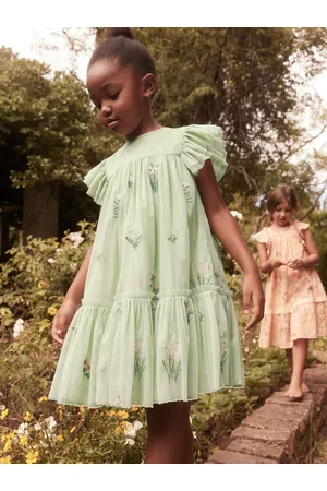 Laura Ashley Embroidery Floral Mesh Dress10 lat (140 cm)