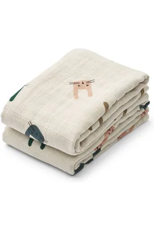 Liewood Natural 100% Organic Cotton Lewis Cloth Muslin 2 PackJeden