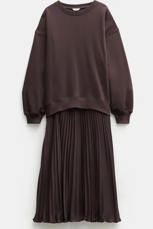 Hush Puppies Gabriela Pleated Skirt Sweat DressL