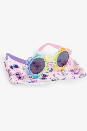 Little Bird Pastel Rainbow Glitter Heart Sunglasses18Mths-3Yr
