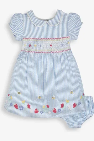 JoJo Maman Bébé Embroidered Smocked Dress3