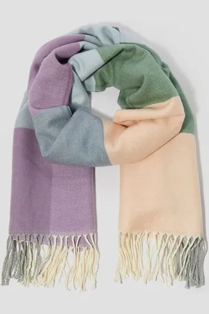 Monsoon Alma Check Tassel ScarfJeden