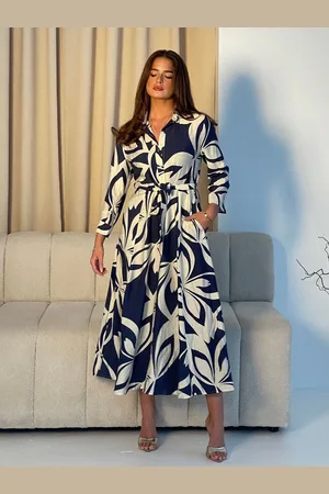 Girl in Mind Angela Tie Front Shirt Dress36