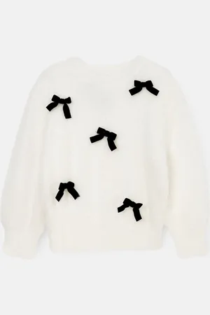 Angel & Rocket Mia Velvet Bow Fluffy Jumper5