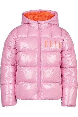 Elle Pink Logo Puffer Coat15