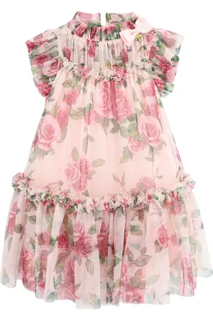 Angels Face Pink Marigold Roses Tulle Dress8