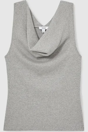 Reiss Lyra Ribbed Cowl-Neck VestM